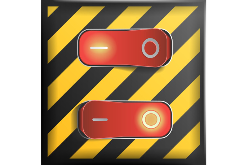 realistic-toggle-switch-vector-danger-background-red-switches-with-on-off-position-control-illustration