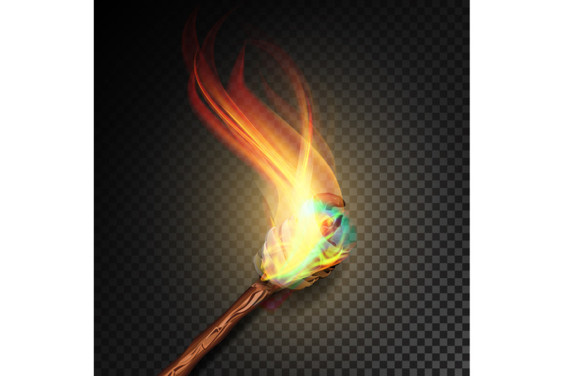 torch-with-flame-realistic-fire-realistic-fire-torch-isolated-on-transparent-background-vector-illustration