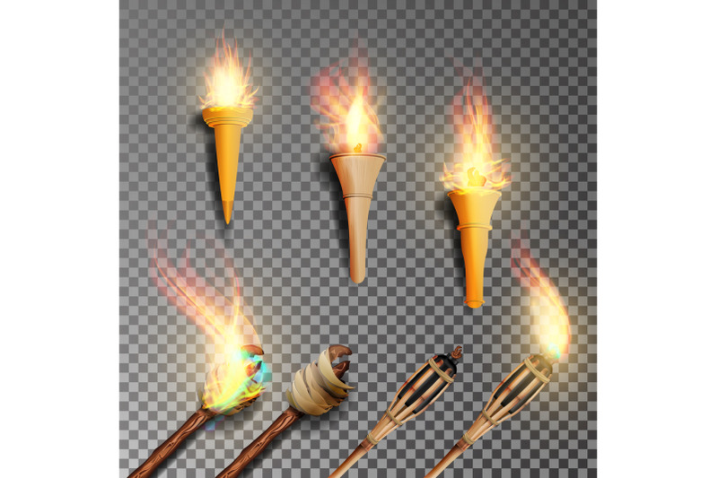 torch-with-flame-realistic-fire-realistic-fire-torch-isolated-on-transparent-background-vector-illustration