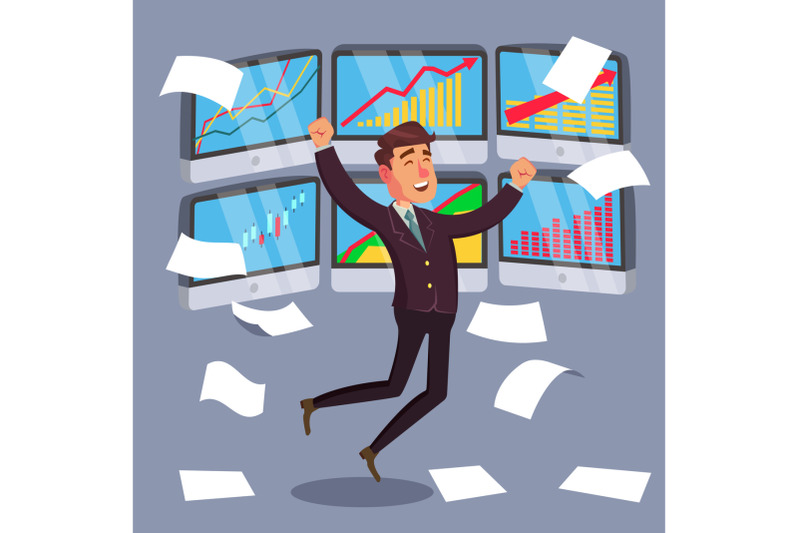 successful-trader-vector-stock-market-graph-diagram-ascending-graphs-data-analyses-isolated-on-white-cartoon-character-illustration