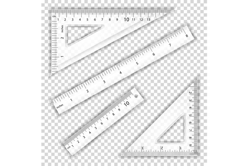 transparent-ruler-and-triangles-vector-centimeter-and-inch-measure-tool-equipment-illustration-several-instruments-variants-proportional-scaled