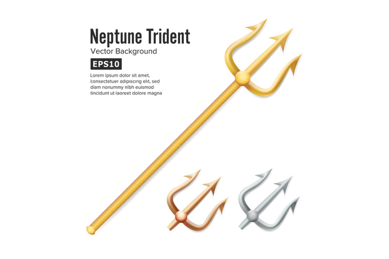 neptune-trident-vector-realistic-3d-silhouette-of-poseidon-weapon-gold-silver-bronze-pitchfork-sharp-fork-object-isolated-on-white-background