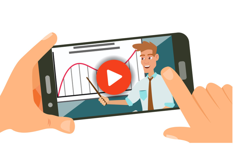 video-tutorial-vector-streaming-app-distance-education-internet-services-mobile-online-player-flat-isolated-illustration