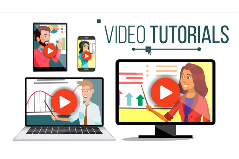 video-tutorial-vector-streaming-application-online-education-broadcasting-conference-or-webinar-distance-knowledge-growth-phone-laptop-notepad-monitor-webinar-training-flat-illustration