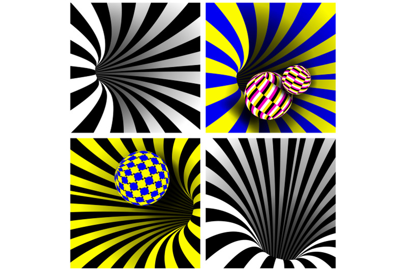 spiral-vortex-set-vector-vector-optical-3d-art-spiral-twisted-vortex-tunnel-shape-tunnel-hole-effect-rotation-dynamic-optical-effect-swirl-imagination-motion-background-illustration