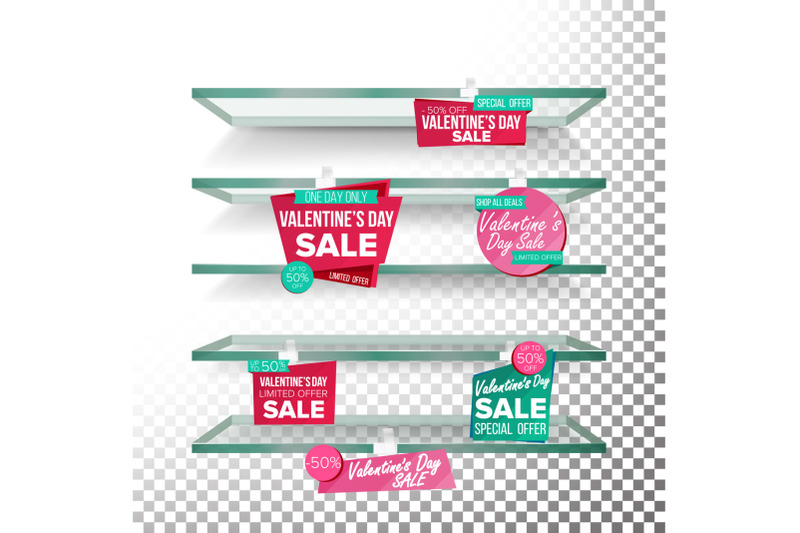 empty-supermarket-shelves-valentine-s-day-sale-wobblers-vector-price-tag-labels-big-sale-banner-february-14-selling-card-discount-sticker-love-sale-banners-isolated-illustration