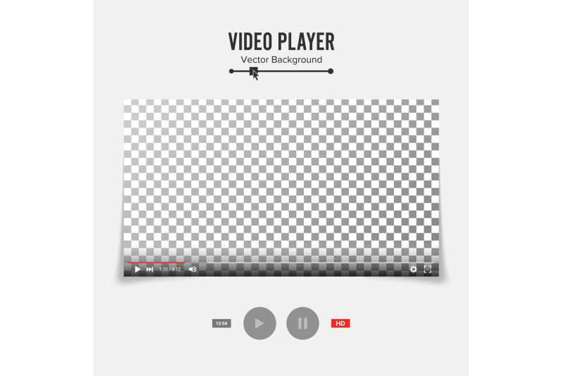 video-player-interface-template-vector-good-design-blank-for-web-and-mobile-apps