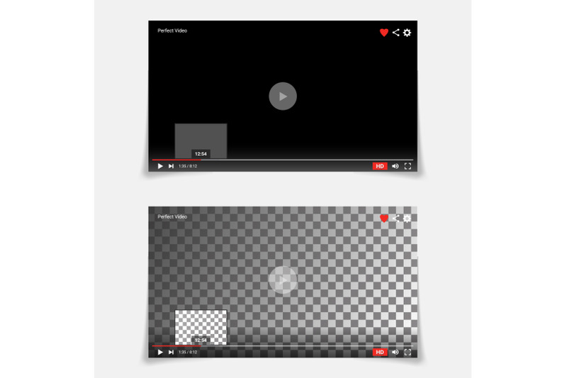 video-player-interface-template-vector-modern-flat-video-player