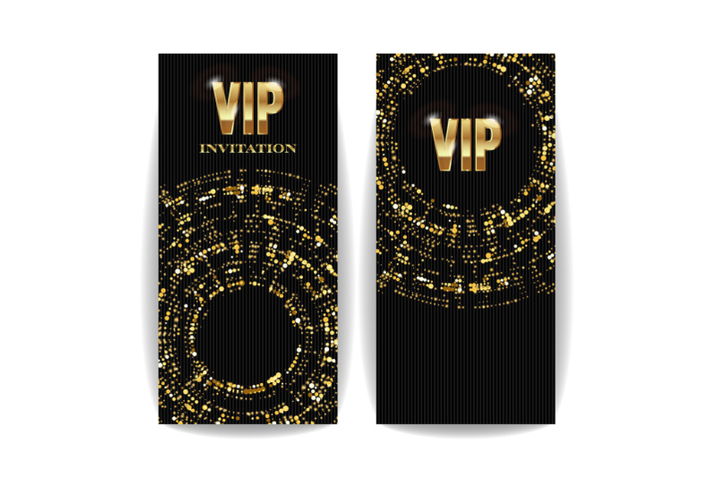 vip-invitation-card-vector-sequins-round-dots-decorative-vector-background-elegant-template-luxury-invitation