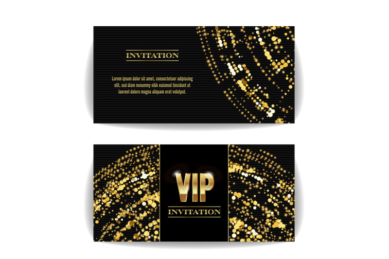 vip-invitation-card-vector-sequins-round-dots-decorative-vector-background-elegant-template-luxury-invitation
