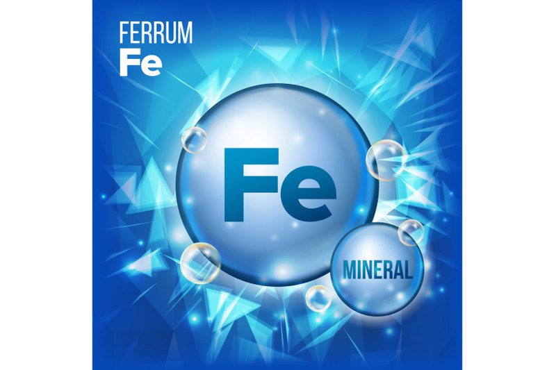 fe-ferrum-vector-mineral-blue-pill-icon-vitamin-capsule-pill-icon-substance-for-beauty-cosmetic-heath-promo-ads-design-3d-mineral-complex-with-chemical-formula-illustration