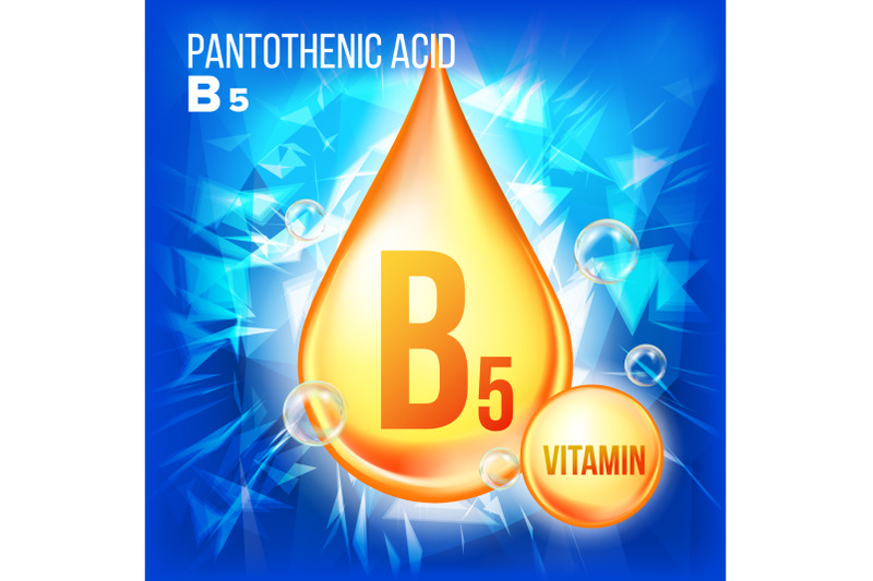 vitamin-b5-pantothenic-acid-vector-gold-oil-drop-icon-organic-gold-droplet-icon-liquid-golden-substance-beauty-cosmetic-ads-design-drip-complex-chemical-formula-illustration