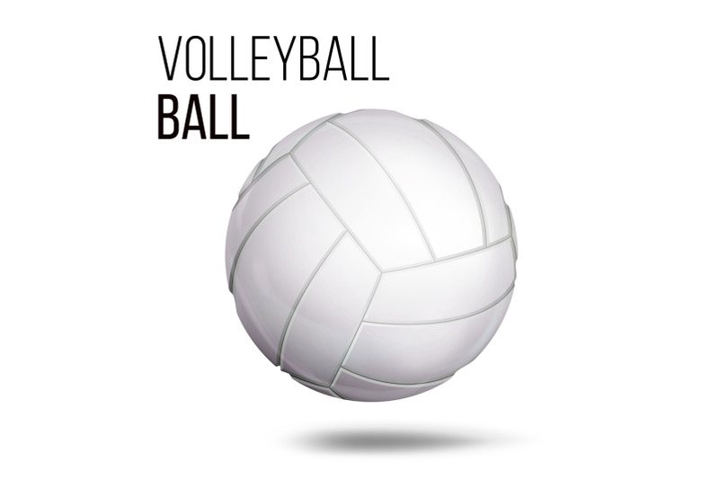 white-volleyball-ball-isolated-vector-realistic-illustration