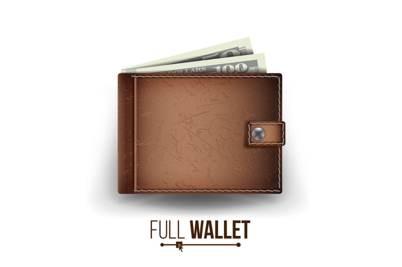 realistic-classic-brown-wallet-vector-money-top-view-financial-concept-isolated-on-white-background-illustration