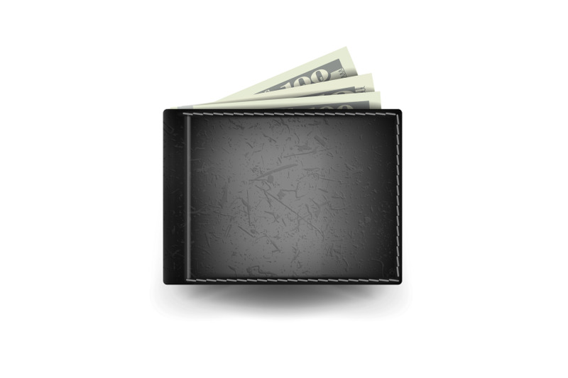 realistic-black-wallet-vector-money-top-view-financial-concept-isolated-on-white-background-illustration