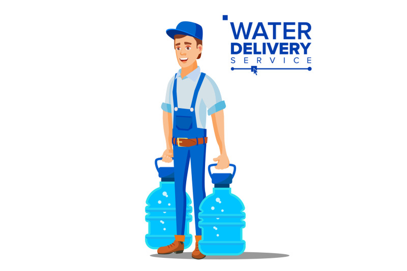 water-delivery-service-man-vector-worker-in-blue-uniform-purification-isolated-flat-cartoon-illustration