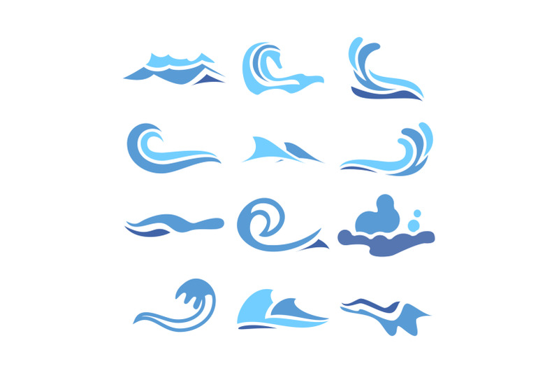 wave-water-icon-set-vector-flowing-water-elements-isolated-illustration