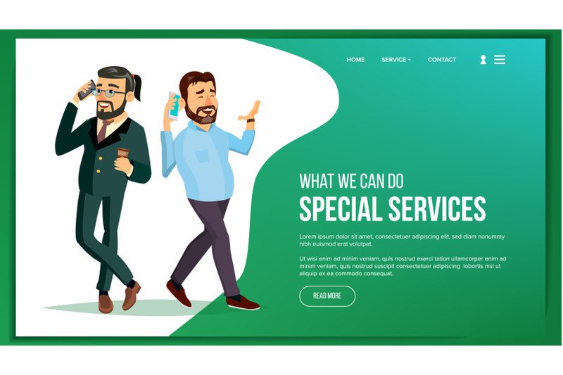 website-page-vector-business-website-processes-and-office-situation-cartoon-team-support-solution-illustration