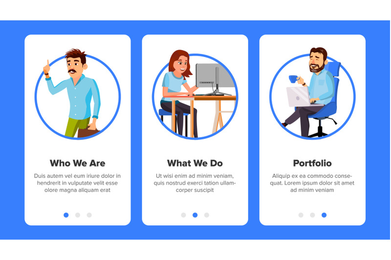 web-page-banners-vector-business-technology-financial-management-cartoon-team-onboarding-screen-looking-opportunity-illustration