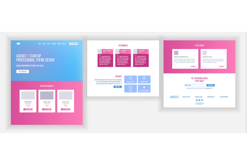 website-template-vector-page-business-project-landing-web-page-technical-online-support-design-evolution-system-corporate-concept-popular-ptroducts-illustration