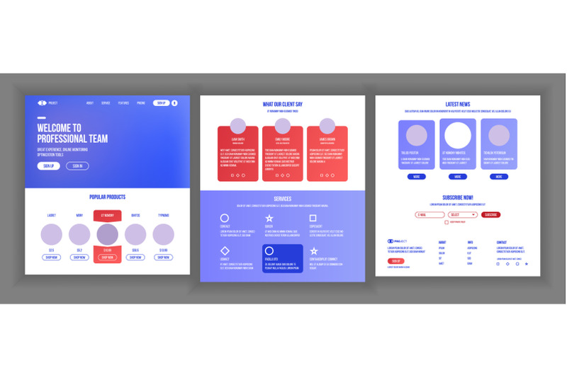 main-web-page-design-vector-website-business-screen-landing-template-innovation-idea-engineer-device-progress-report-business-success-illustration