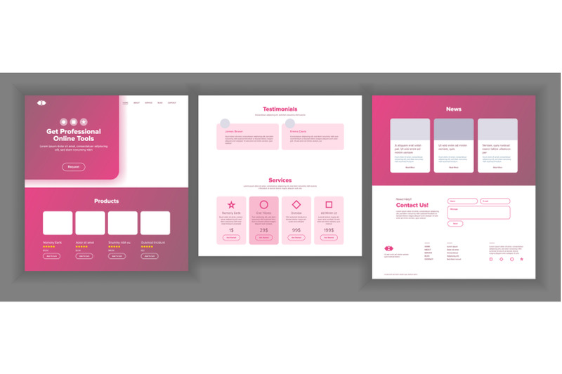 website-template-vector-page-business-project-landing-web-page-technical-online-support-design-evolution-system-responsive-blank-finance-service-illustration