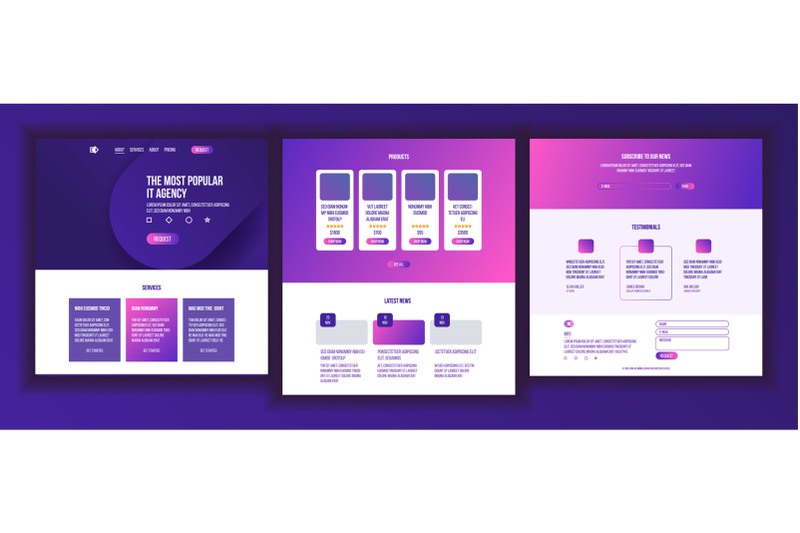 website-page-vector-business-agency-web-page-design-front-end-site-scheme-landing-template-protection-receipt-company-concept-group-meeting-illustration