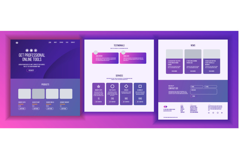 website-page-vector-business-website-web-page-landing-design-site-scheme-template-creativity-goal-human-resources-meeting-teamwork-illustration