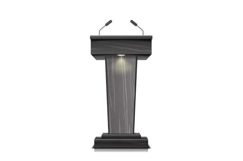 realistic-wooden-tribune-isolated-vector-with-two-microphones-dark-wooden-podium-stand-sign-rostrum-illustration-for-the-performance-presentation-speech