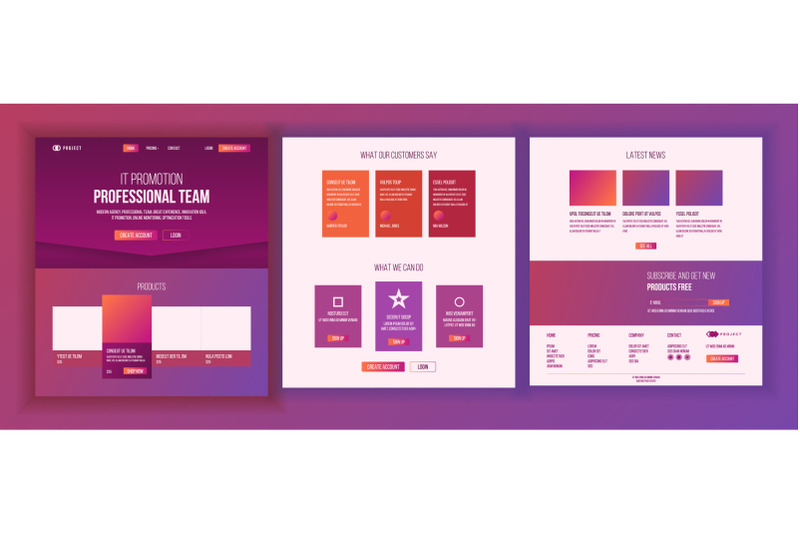 web-page-design-vector-website-business-screen-internet-traffic-shopping-online-landing-template-corporate-dividend-planning-strategy-financial-mining-illustration