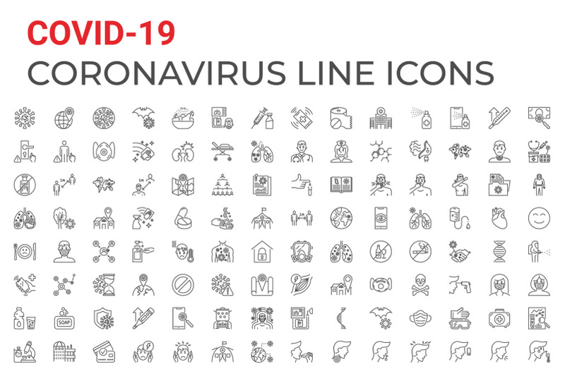 coronavirus-covid-19-pandemic-related-line-vector-icons-set