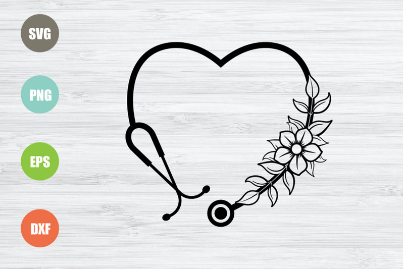 stethoscope-svg-heart-svg-floral-stethoscope-svg