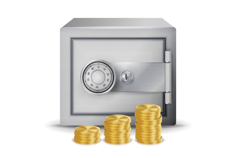 steel-safe-security-concept-vector-metal-safe-coins-and-money-banknotes-stacks-isolated-illustration-finance-icons-sign-success-banking-cash-symbol