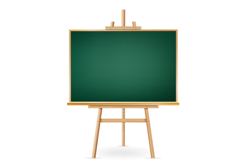 school-chalkboard-vector-isolated-on-white-realistic-illustration