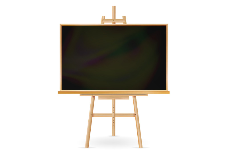 school-blackboard-vector-wooden-frame-classic-empty-education-chalkboard-isolated-realistic-illustration