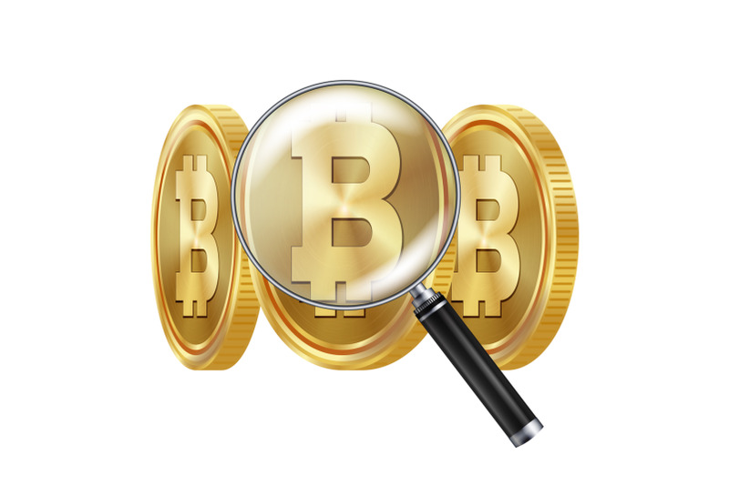 bitcoin-and-magnifying-glass-vector-cryptocurrency-business-concept-cryptography-financial-technology-isolated-illustration