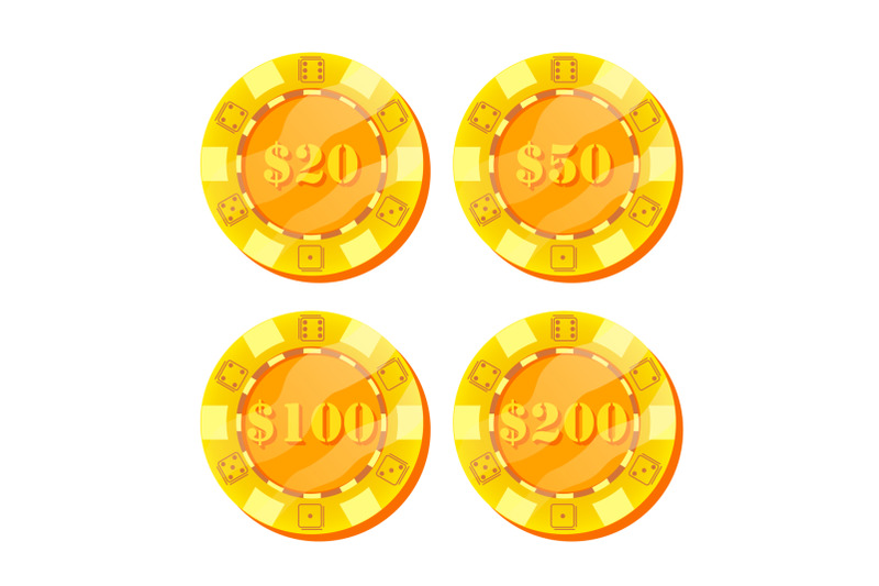 poker-chips-vector-flat-cartoon-set-20-50-100-200-dollar-sign-game-money-gold-poker-game-chips-sign-isolated-on-white-background-casino-gambling-chips-illustration