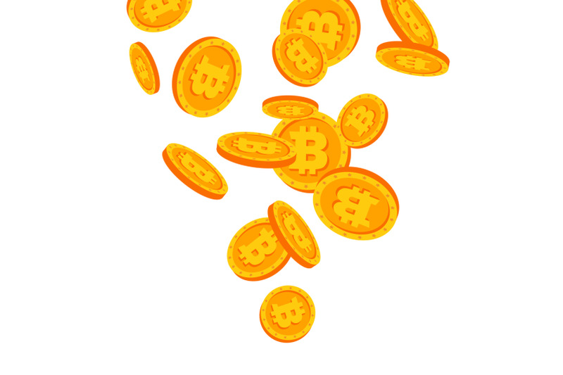 bitcoins-falling-down-vector-flat-cartoon-gold-coins-illustration-cryptography-finance-coin-design-fintech-blockchain-currency-isolated-illustration