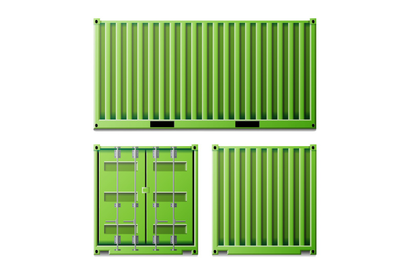 green-cargo-container-vector-freight-shipping-container-concept-logistics-transportation-mock-up-front-and-back-sides-isolated-on-white-background-illustration