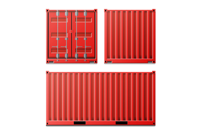 red-cargo-container-vector-classic-cargo-container-freight-shipping-concept-logistics-transportation-mock-up-front-and-back-sides-isolated-on-white-background-illustration