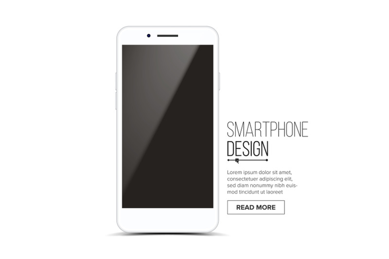 smartphone-mockup-design-vector-white-modern-trendy-mobile-phone-front-view-isolated-on-white-background-realistic-3d-illustration