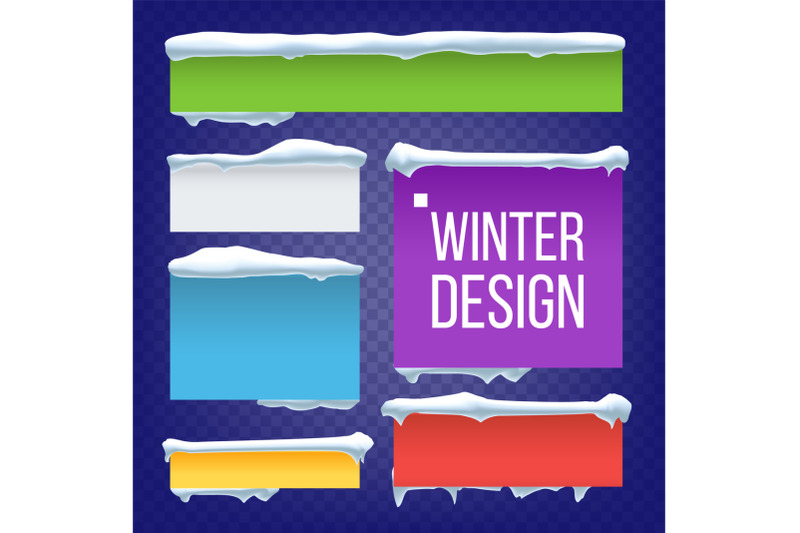 banner-button-with-snow-caps-vector-new-year-winter-ice-element-frozen-effect-isolated-illustration