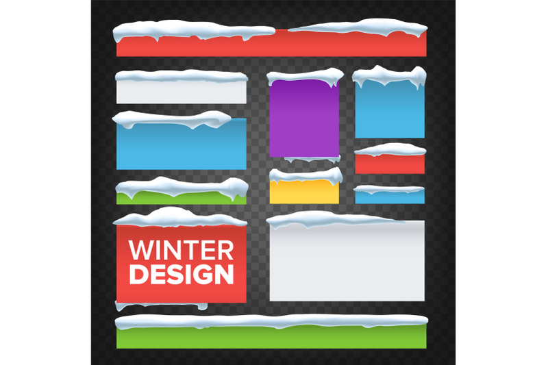 banner-button-with-snow-caps-vector-holidays-christmas-design-frozen-effect-isolated-illustration