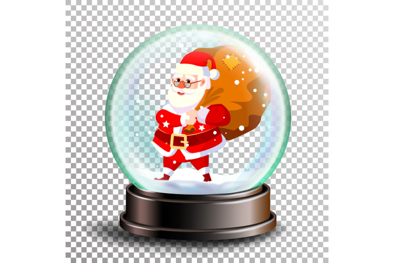 christmas-snowglobe-vector-cute-santa-claus-with-gifts-sphere-ball-crystal-glass-empty-ball-transparent-background-realistic-illustration