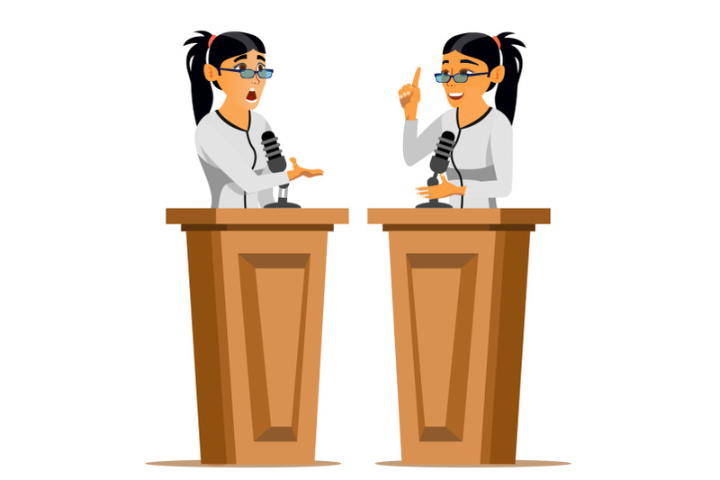 speaker-woman-vector-business-woman-politician-giving-speech-rostrum-candidate-isolated-flat-cartoon-character-illustration