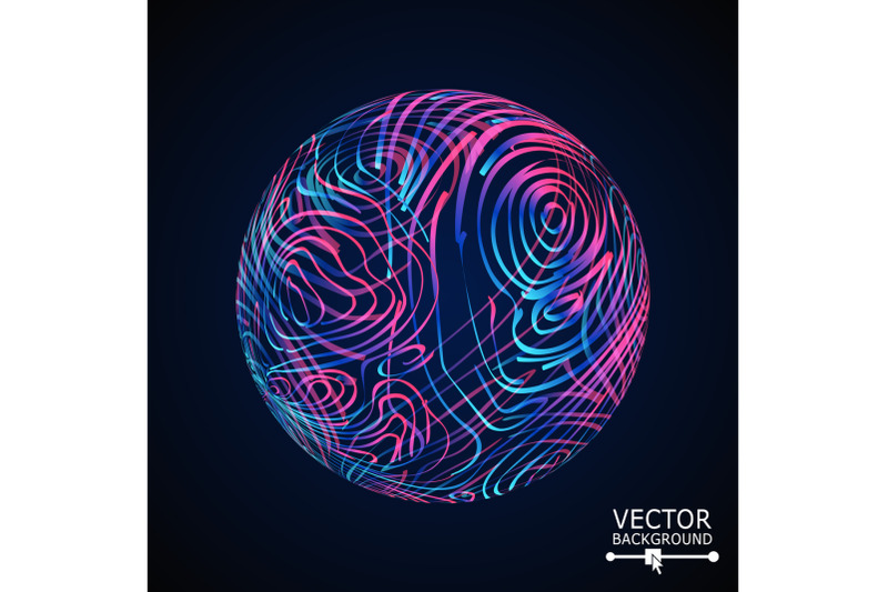 luxury-sphere-with-swirled-stripes-vector-glowing-composition