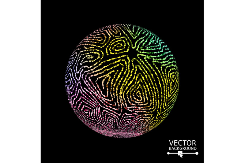 luxury-sphere-with-swirled-stripes-vector-glowing-composition