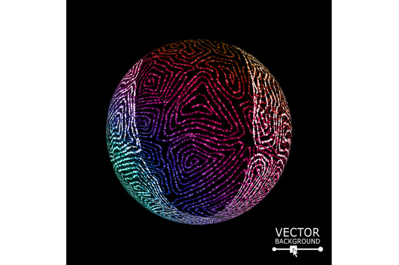 luxury-sphere-with-swirled-stripes-vector-glowing-composition