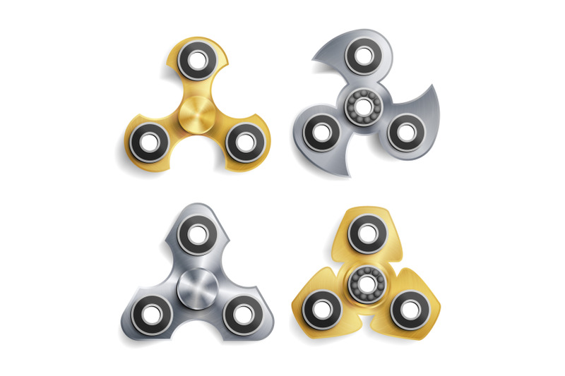 hand-spinner-toy-set-spinning-machine-rotation-fidget-finger-spinner-stress-anxiety-relief-toy-vector-illustration