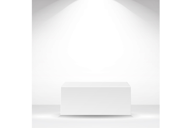 white-square-platform-vector-white-interior-background-vector-illustration